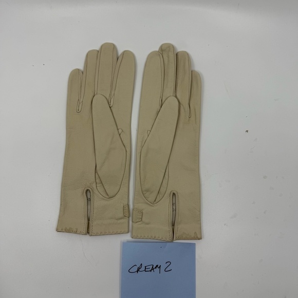 Unworn ,Vintage Deep Cream Fine Buttersoft Kidskin Gloves, Barnier, … - Picture 3 of 8